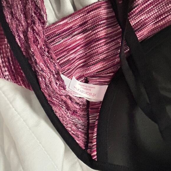 Betsey Johnson Rose Leggings + Xhilaration Pink Sports Bra Set S/M - Picture 7 of 8